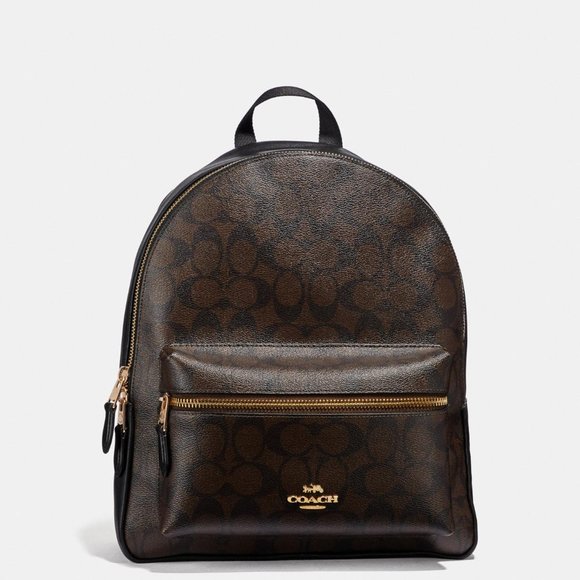 Coach Handbags - COACH Medium Charlie Backpack In Signature Canvas